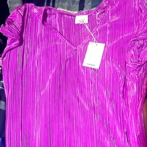 Andre by unit size 1x purple top new with tags
